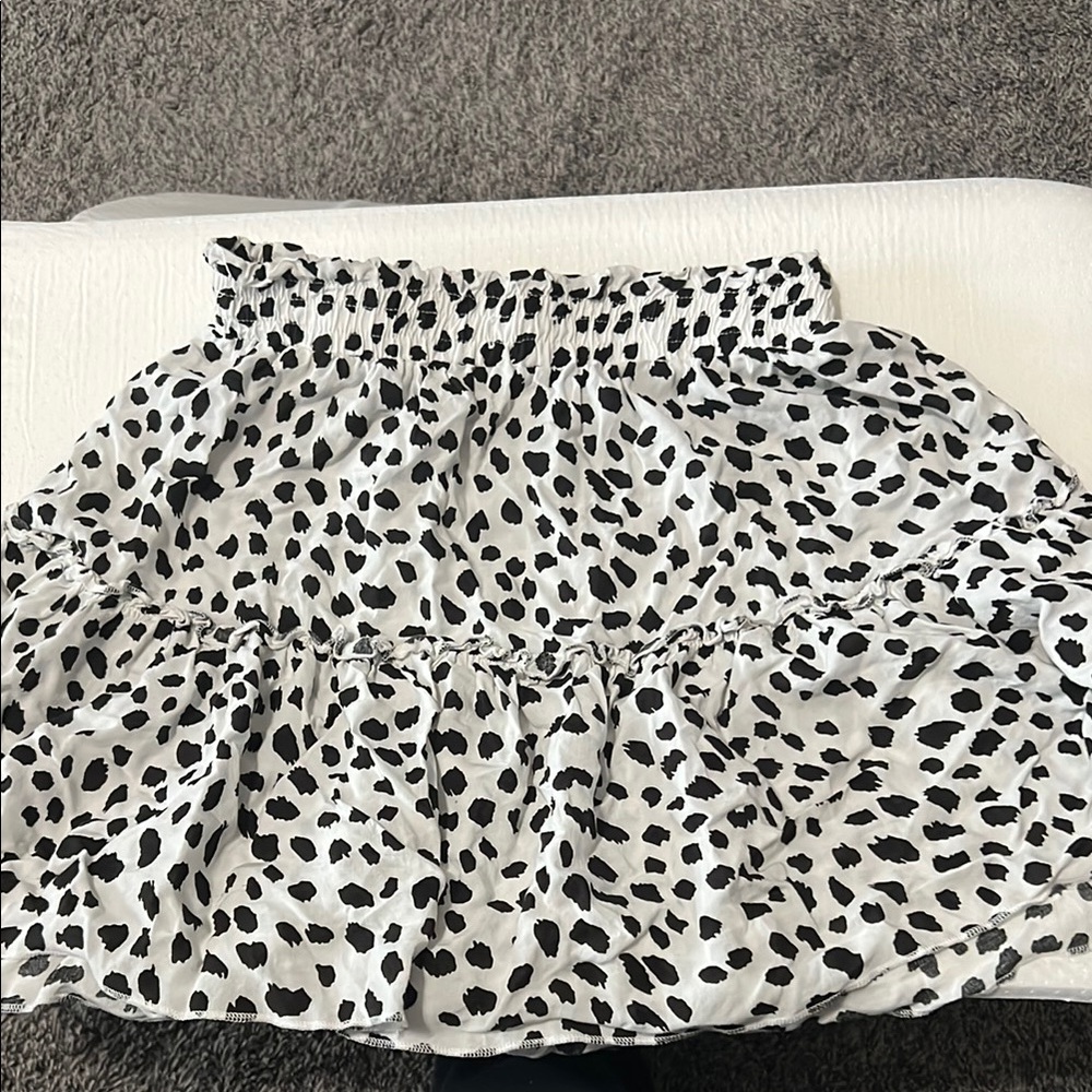 Black and White Bubble Mini Skirt